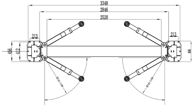 Электрогидравлический подъемник ТЕМП T4 Подъёмник электрогидравлический двухстоечный с нижней синхронизацией, 4 т, серый