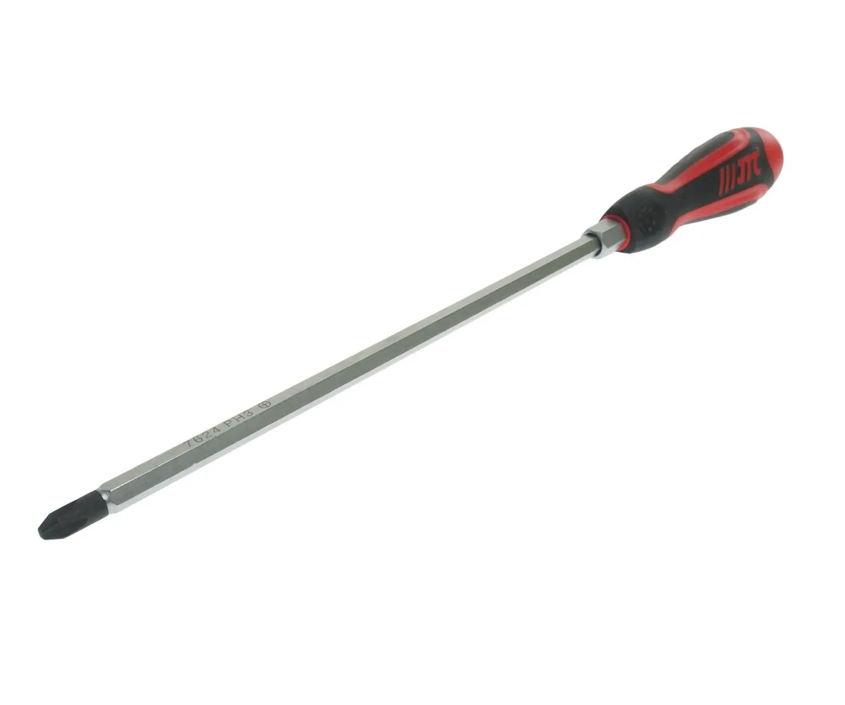 Отвертка крестовая PH 3.0х250мм усиленная со сквозным стержнем (сталь Cr-Mo) JTC купить