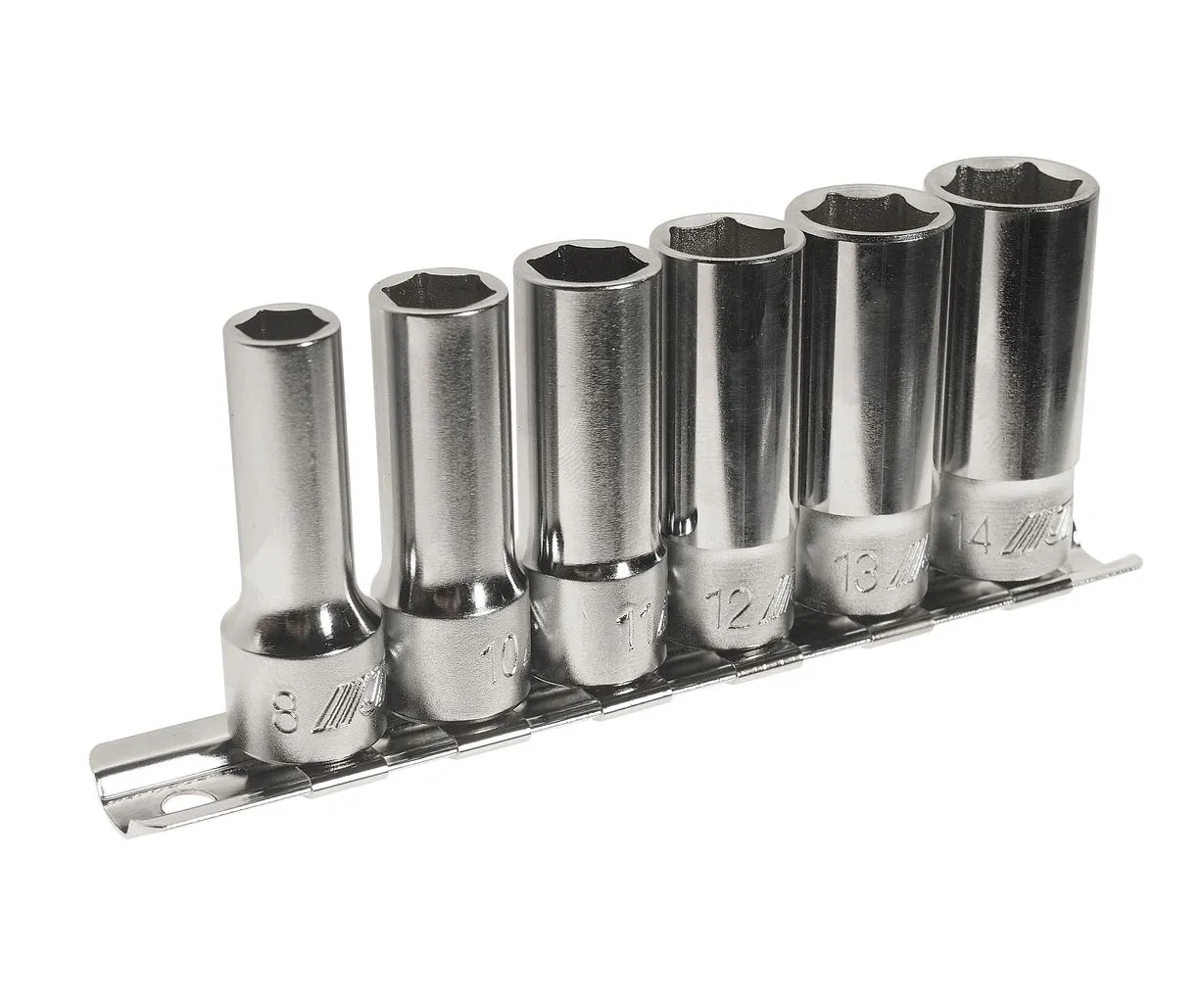 Набор головок торцевых 3/8" 6-ти гранных 08-14мм средней глубины L=46мм 6 предметов JTC купить