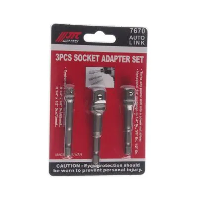 Набор адаптеров для головок торцевых 1/2"х73L,3/8"x65L,1/4"х65L JTC