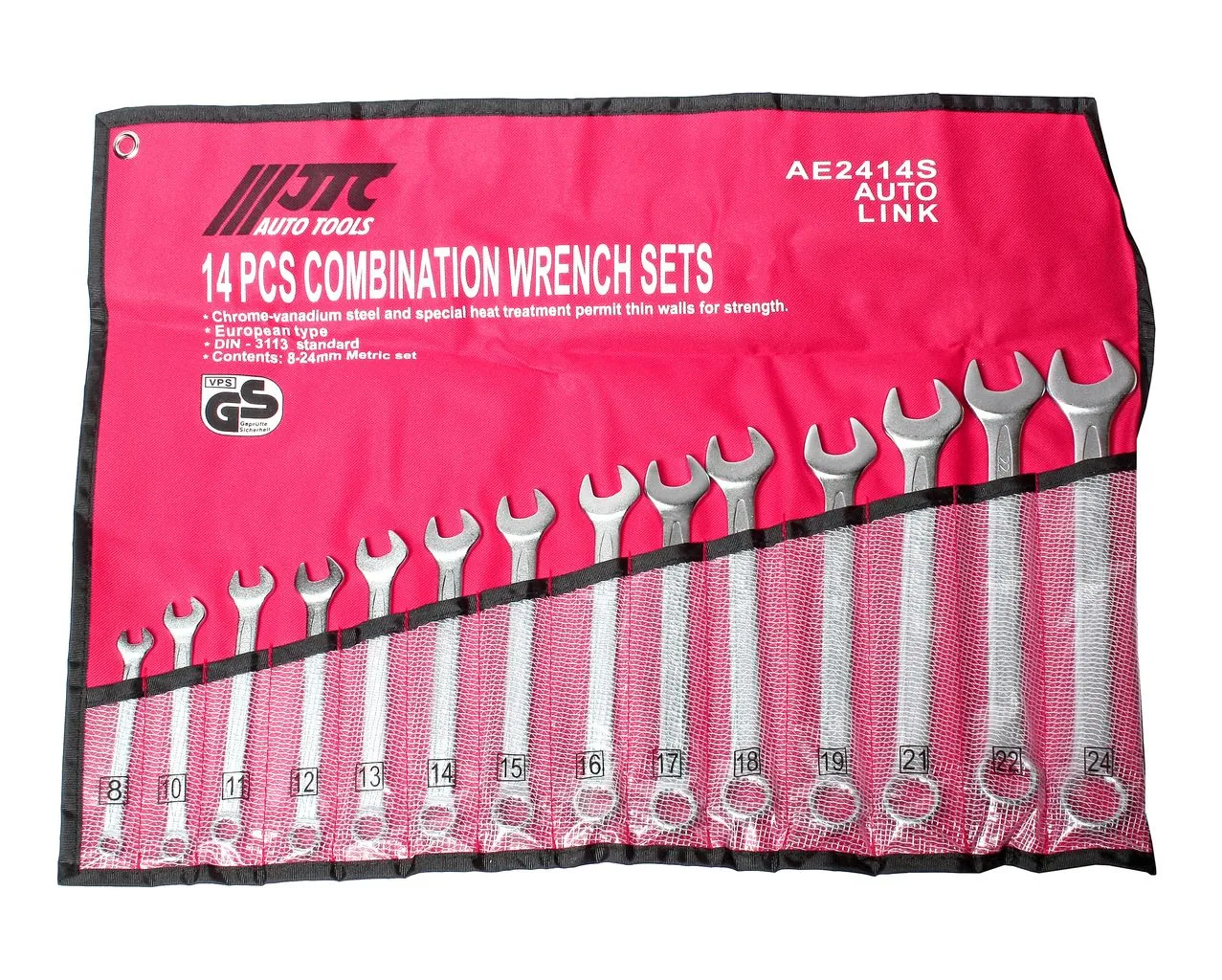 Набор ключей комбинированных 8-24мм 14 предметов в планшете JTC купить