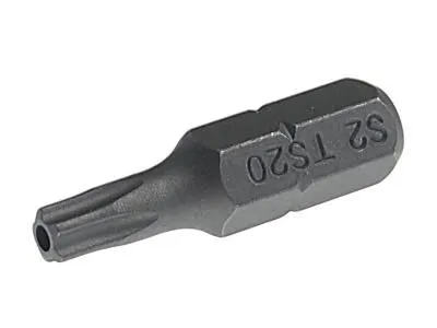 Бита TORX TS20Hх25мм 1/4" 5-ти гранная с отверстием JTC