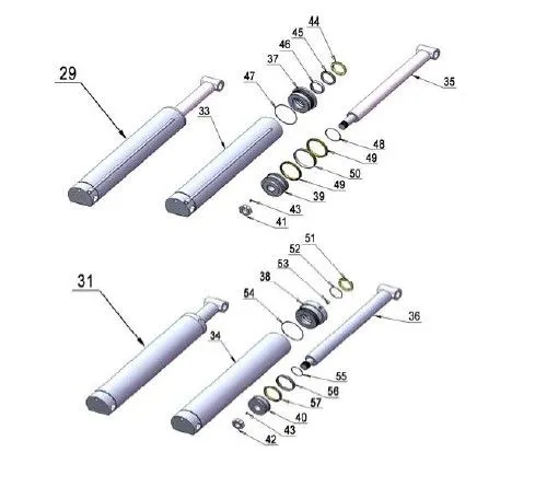 Цилиндры для ножничных подъемников купить
