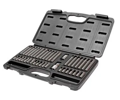 Набор бит 1/2" 3/8" SPLINE, TORX, HEX с держателем 40 предметов в кейсе JTC