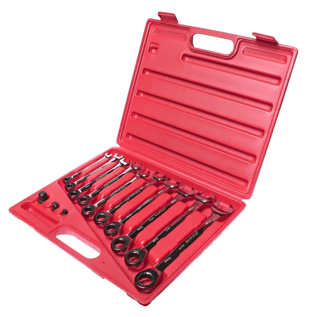 Набор ключей комбинированных 8-19мм трещоточных 13 предметов в кейсе JTC купить