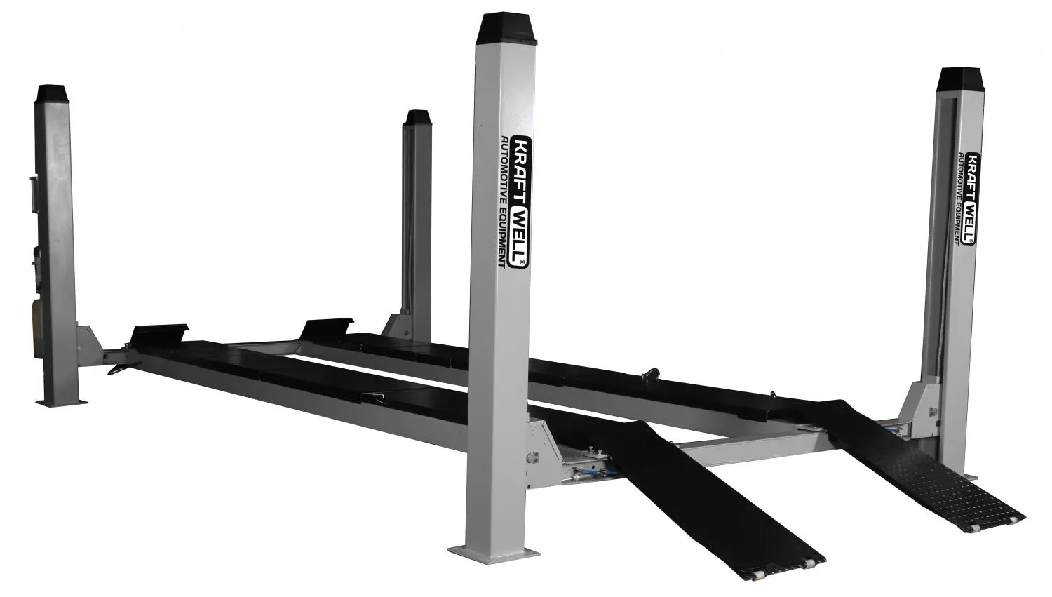 Электрогидравлический подъемник KraftWell KRW450AT Подъемник четырехстоечный г/п 4500 кг. платформы для сход-развала