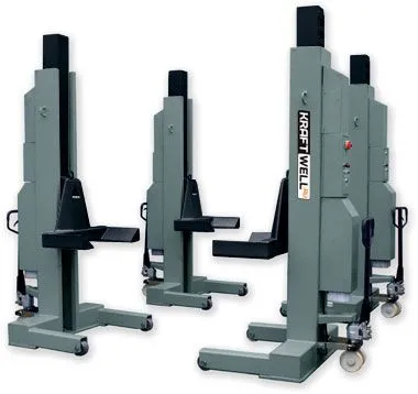 Электрогидравлический подъемник KraftWell KRW4H8 Колонны подкатные г/п 4х8 т. электрогидравлические