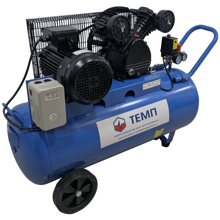 ТЕМП TC100LA330 Компрессор, ресивер 100 л, 330 л/м, 10 бар, 380 В, 2,9 кВт